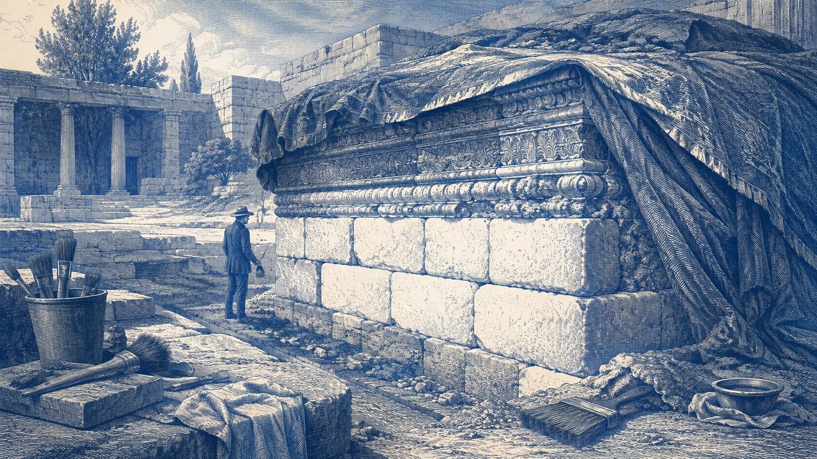 A careful researcher uncovers solid foundation stones beneath accumulated coverings